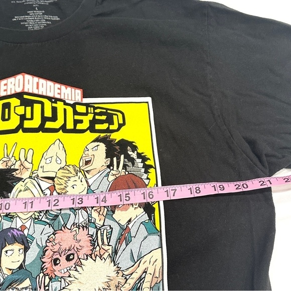 Funimation My Hero Academia Anime Manga Black Graphic T-Shirt - Picture 4 of 7